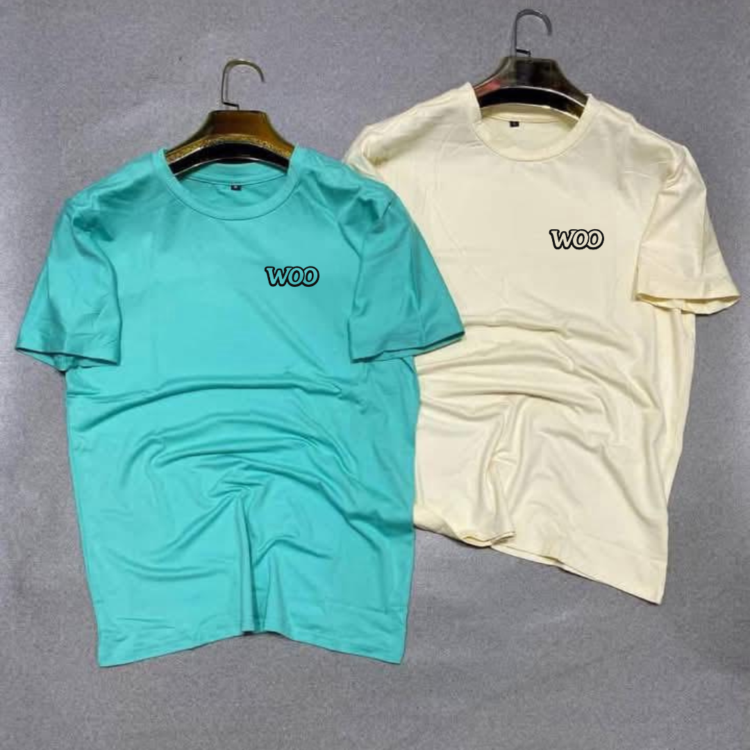 T-shirt "WOO" – Bleu Nuit